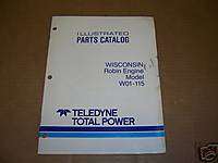 c596) Wisconsin Robin Parts Manual W01 115 Engine  