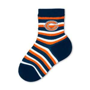  Chicago Bears Toddler Navy NFL Stripe Socks: Sports 