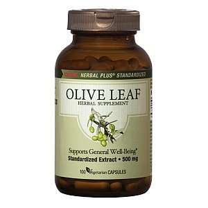  GNC Herbal Plus Olive Leaf, Vegetarian Capsules, 100 ea 