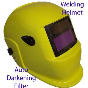  Solar Auto Darkening Welding Helmet Yellow Lime