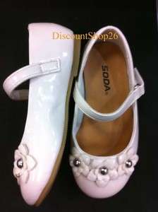Ballerina Girl Dress Shoes (White Girl Size 7)  