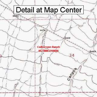 USGS Topographic Quadrangle Map   Culberson Ranch, New Mexico (Folded 