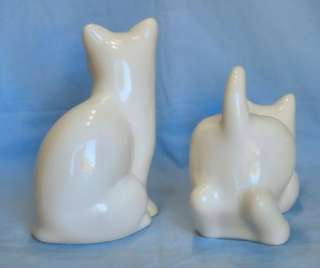 VTG Pr ELPA Ceramic CAT Figurines PORTUGAL ALCOBACA  