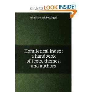   Handbook of Texts, Themes, and Authors John Hancock Pettingell Books