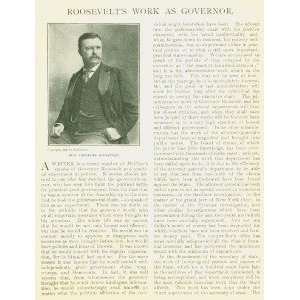  1900 Theodore Roosevelt As Governor of New York 