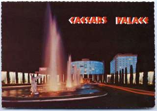 Las Vegas NE Vintage Postcard CAESARS PALACE At Night  