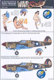 Kits World Decals 1/72 CURTISS P 40F WARHAWK 79th FG North Africa #1 