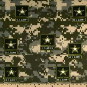  58 Wide US Army Fleece Camo Olive Fabric By The Yard 