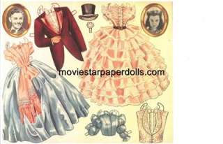 ViNTaGE GONE WITH WIND PAPER DOLLS LAZER REPRO ORG SZ  