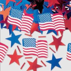  Patriotic Star & Stripes Confetti: Toys & Games
