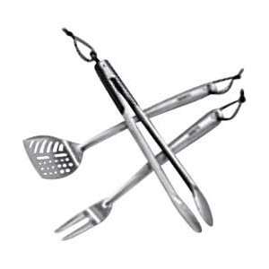  Weber 7709 3 pc. Stainless Steel Barbecue Tool Set: Patio 