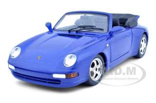 PORSCHE 911 CARRERA CABRIOLET BLUE 124 DIECAST MODEL  