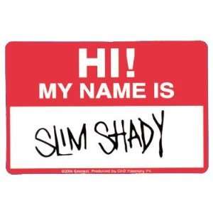 New, EMINEM   Hi! My Name Is Slim Shady VINYL STICKER  