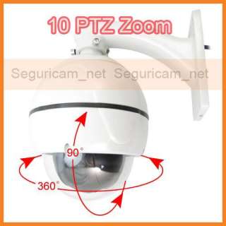 10 Optical Mini Zoom High Speed Outdoor PTZ Dome Camera  