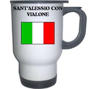 Italy (Italia)   SANTALESSIO CON VIALONE White Stainless Steel Mug