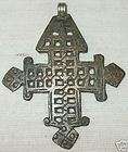 HUGE Antique Ethiopian Coptic Cross Silver Pendant items in 
