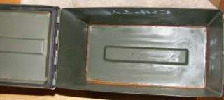 9MM AMMUNITION BOX GREEN METAL CASE CAN 1000 CRTG BALL M882 TIGHT LID 