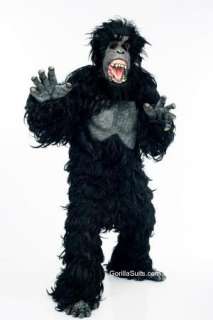 Adult Hairy Screaming Gorilla Suit Costume Halloween  