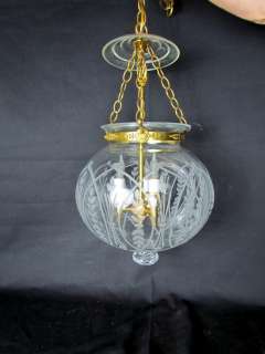 Vintage American Cut Glass Hall Lamp, Copy of Period 19c  