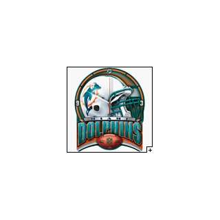  Miami Dolphins Officially licensed Team Plaque Style clock: Home 