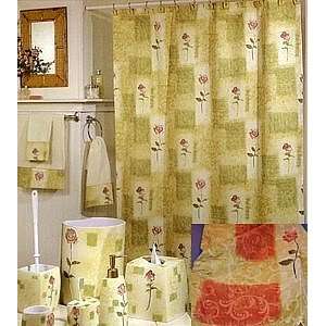  Fabric shower Curtain: Waverly Motif Waverly Rose Spice 