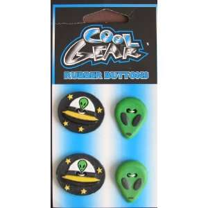   Cool Gear RUBBER BUTTONS   Aliens & Spaceships Arts, Crafts & Sewing
