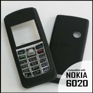   RUBBER BLACK Faceplate/Cover for Nokia 6020 + Keypad: Everything Else