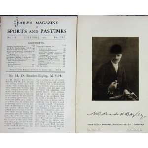   1919 Antique Portrait Sir Dennis Readett Bayley M.F.H: Home & Kitchen