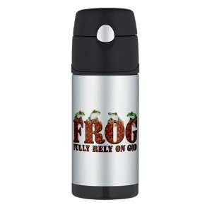   : Thermos Travel Water Bottle FROG Fully Rely On God: Everything Else