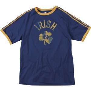  Fighting Irish Vintage T Shirt adidas Retro 3 Stripe NCAA Raglan T 