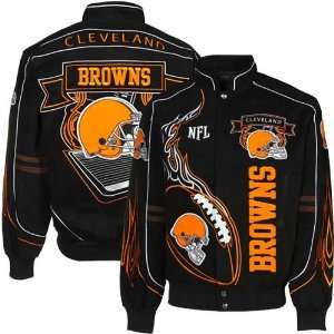  NFL Cleveland Browns On Fire Jacket XX Large: Sports 