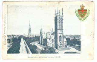 Vintage Postcard Met Methodist Church Toronto, ON 1905  