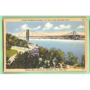    Postcard Washington BridgeFort Tryon New York City 