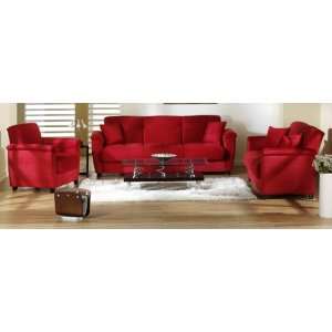   Sunset N0137 Set Asp Aspen Sofa Collection   Rainbow Red: Home