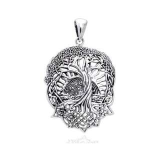   Celtic Knot Tree and Roots of Life Sterling Silver Pendant