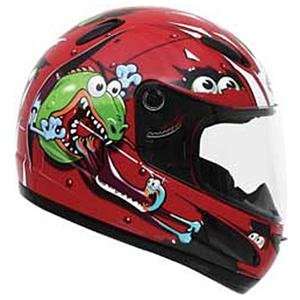   : GMax Youth GM39 Lizard Helmet   Youth Large/Lizard Red: Automotive