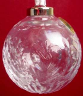 WATERFORD crystal HOPE FOR ABUNDANCE 2001 BALL ORNAMENT  