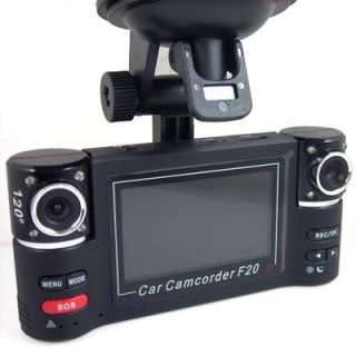 F20 Dual Lens IR Car Vehicle Dash Dashboard Camera Cam Mini DVR,Night 