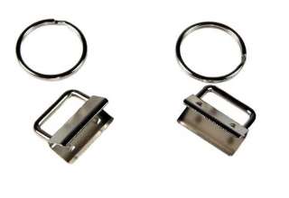100   1.25 Key Fob Chain Wristlet Hardware Sets with Key Ring  