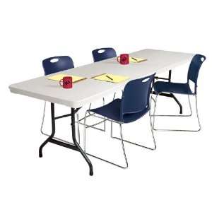  Furniture Lightweight Plastic Folding Table 96 x 30 Home & Kitchen