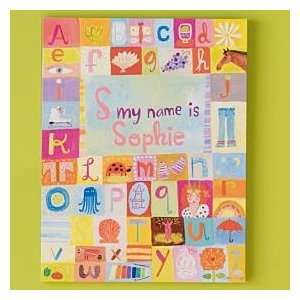   Art: Girls Alphabet Personalized Name Wall Art, Pr Hello My Name Girl