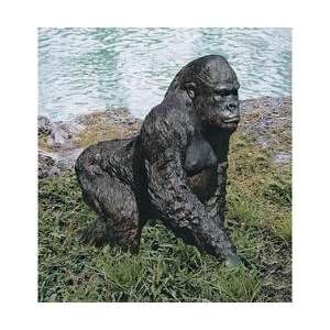  Xoticbrands African Gorilla Wildlife Home Garden Statue 