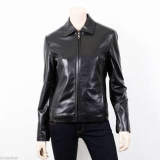 FINAL SALE   Short Black Lambskin Leather Jacket   S  