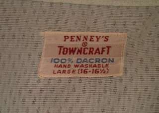 Vintage Penneys Towncraft Short Sleeve Shirt 1940’S Med Large Sheer 