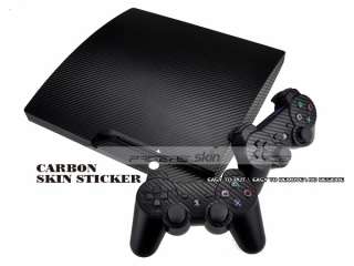 NEW Protector decal vinyl CARBON SKINS f or Sony PS3 PlayStation 3 