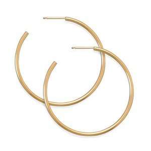 14K Yellow Gold Filled Hoop Earrings 36mm Jewelry