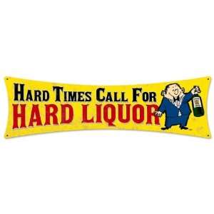  Hard Liquor Humor Bowtie Metal Sign   Garage Art Signs 