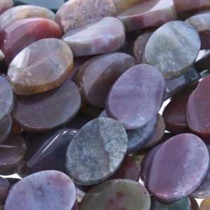 Indian Agate  Twist Oval Flat   18mm Height, 13mm Width, Sold by 16 