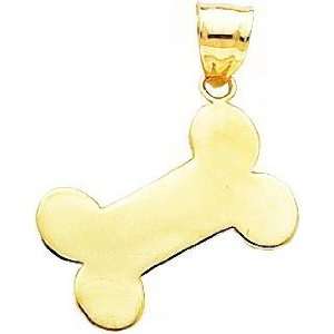  14K Gold Dog Bone Charm Jewelry
