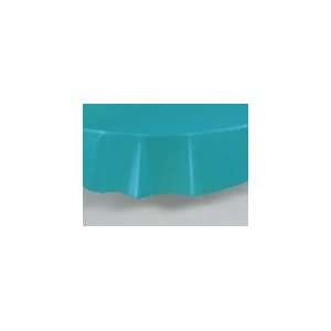  84 CARIBBEAN TEAL Round Plastic Table Cover (QTY: 12 